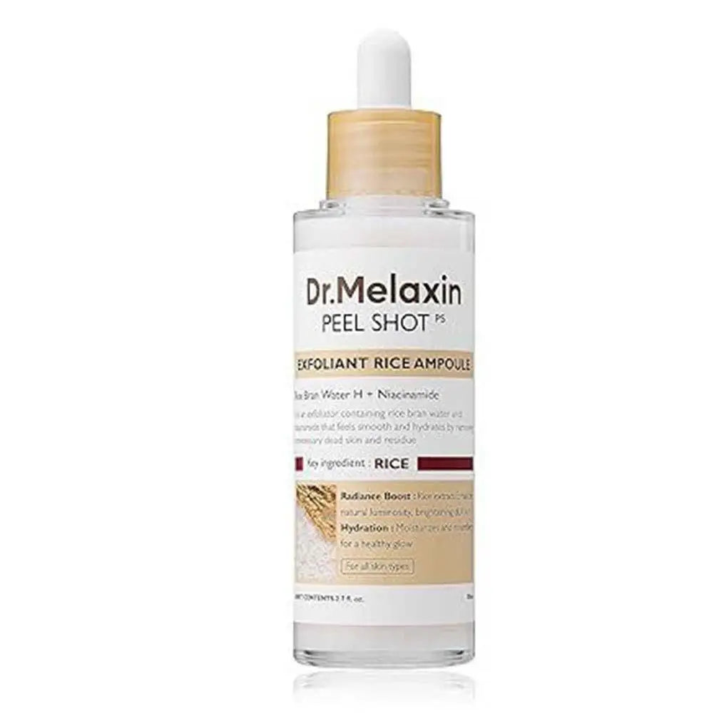 Dr. Melaxin Exfoliating White and Black Rice Ampoule Gentle Exfoliation Rice Exfoliating Essence Moisturizing Peel Shot Skincare