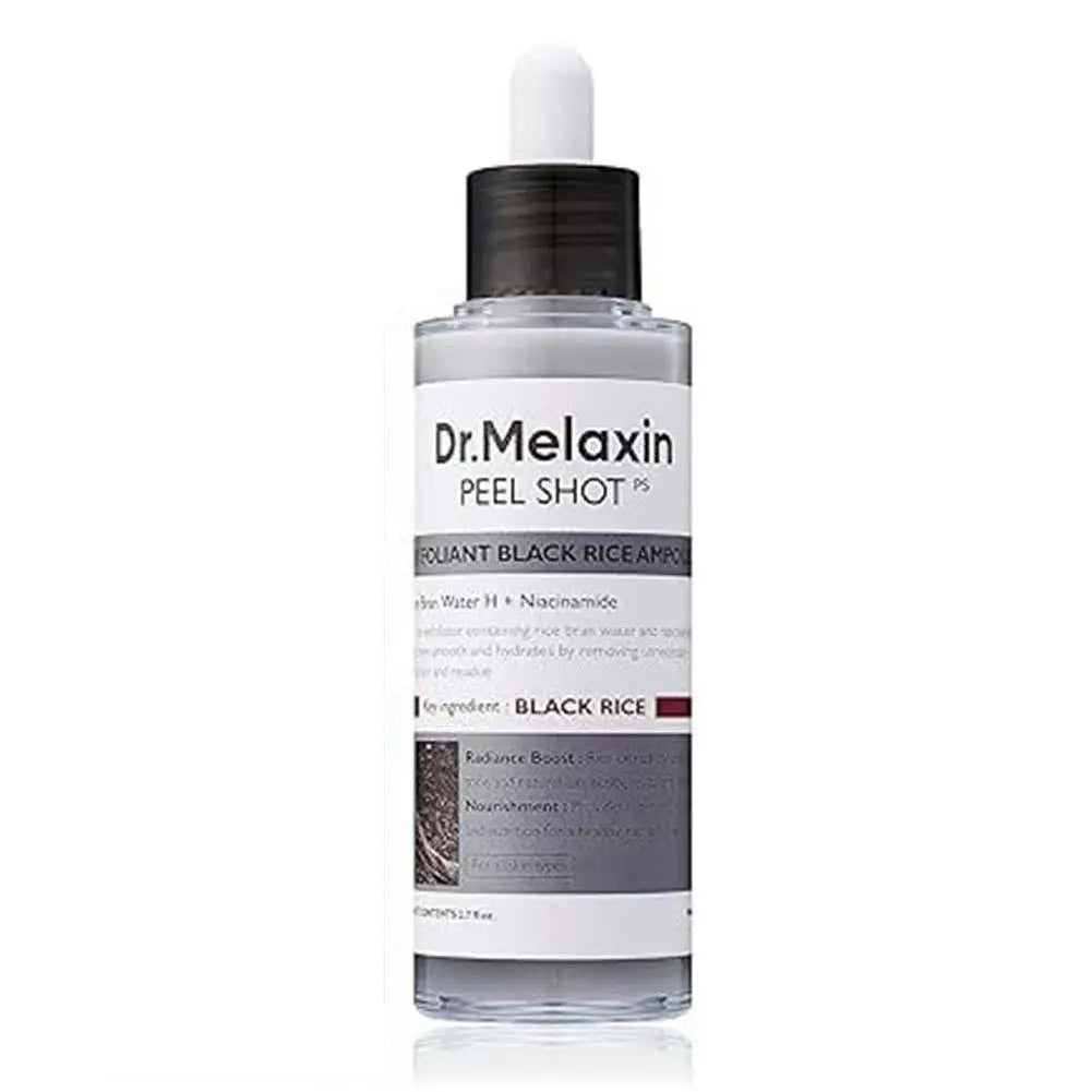 Dr. Melaxin Exfoliating White and Black Rice Ampoule Gentle Exfoliation Rice Exfoliating Essence Moisturizing Peel Shot Skincare